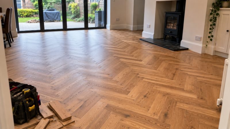 Parquet Herringbone Flooring in Southampton
